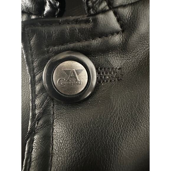 Collezioni Black Faux Leather Mid-Length Jacket NWT 2013-2014 Men’s M/L - Picture 10 of 16